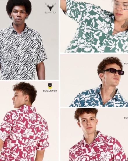 Rayon Printed  Half Slevee  Shirt