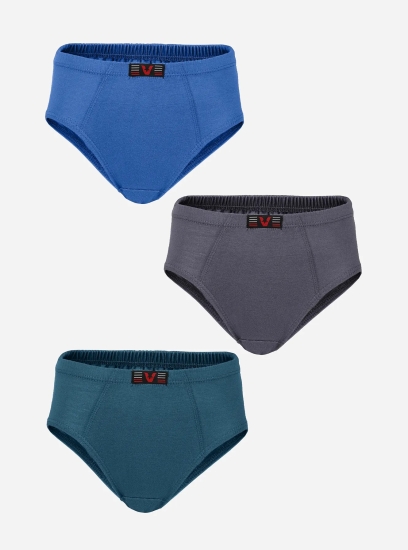 Boys Poppy-Premium combed cotton French cut, inner elastic brief- Pack of 3