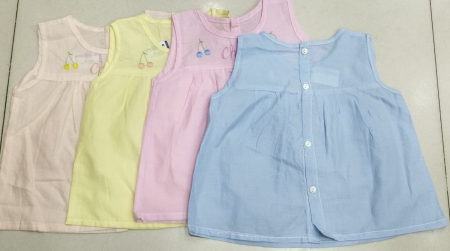 New Born Girls Jabla Back Open Button Frock