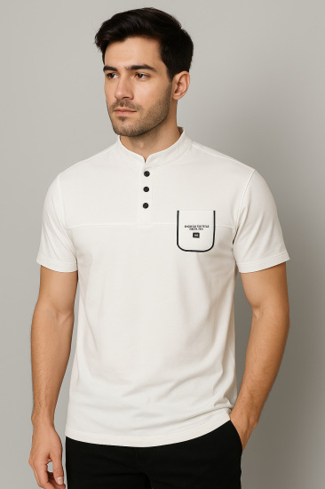 Mens Chinese Collar T-shirt Mens Chinese Collar T-shirt