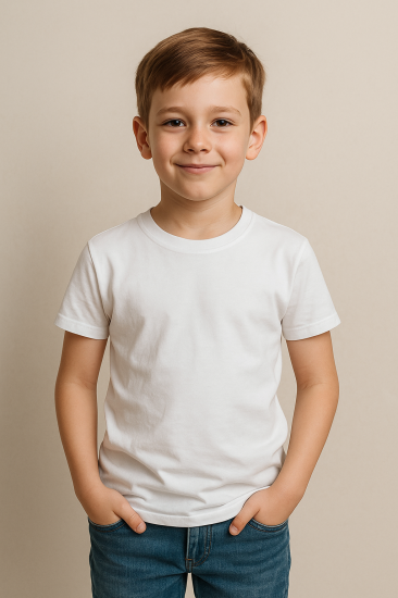 Boys Plain T-shirt - White Boys Plain T-shirt - White