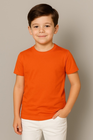 Boys Plain T-shirt - Orange Boys Plain T-shirt - Orange