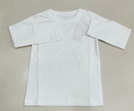 Boys Plain Full hand T-shirt - White