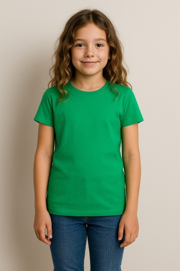 Girls Plain T-shirt - Green Girls Plain T-shirt - Green