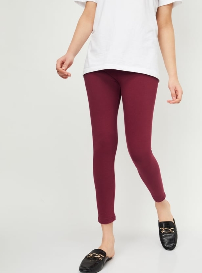 Girls Leggings - Maroon